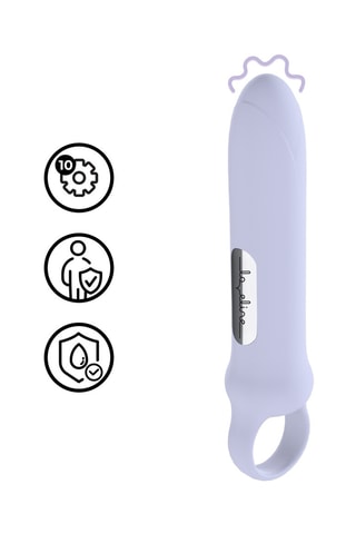 Stimulateur vibrant loop grip Loveline - Blanc - 8,5 cm