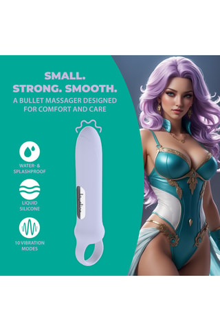 Stimulateur vibrant loop grip Loveline - Blanc - 8,5 cm