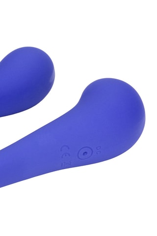 Vibromasseur flexible double embout Loveline - Bleu - 10 cm