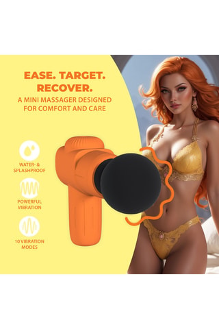 Mini pistolet de massage rechargeable Microboost Loveline - Orange