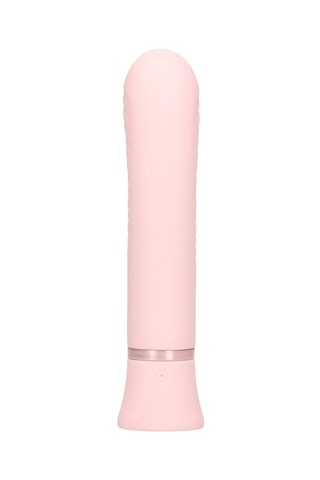 Vibromasseur rabbit nervuré Mystique - Rose - 7,5 cm