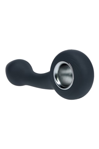 Masseur prostatique vibrant à boucle - Noir - 8,7 cm