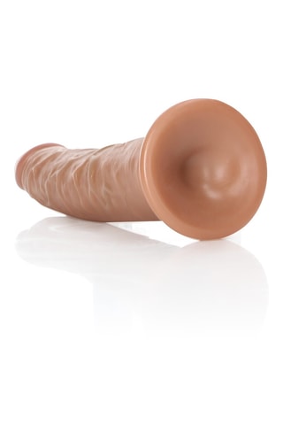 Godemichet réaliste slim RealRock - Marron - 15,5 cm