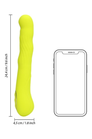 Vibromasseur Wiggle Loveline - Jaune - 17,5 cm