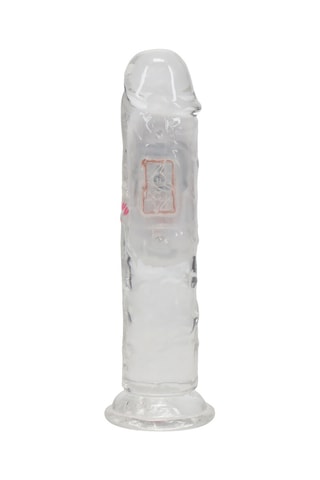 Godemichet vibrant RealRock - Transparent - 14,5 cm