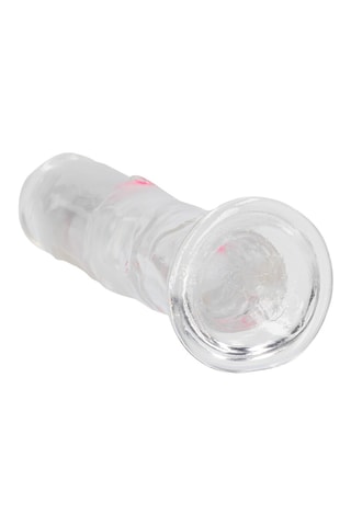 Godemichet vibrant RealRock - Transparent - 14,5 cm