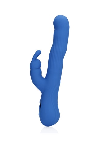 Stimulateur rabbit vibrant Wiggle - Bleu - 14 cm