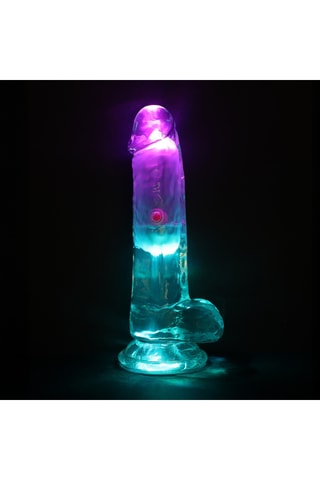 Godemichet vibrant RealRock - Transparent - 14,5 cm