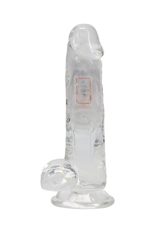 Godemichet vibrant RealRock - Transparent - 14,5 cm