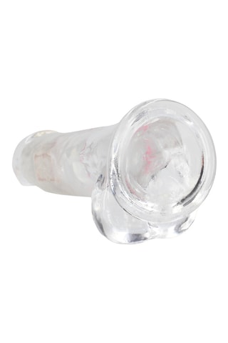 Godemichet vibrant RealRock - Transparent - 14,5 cm