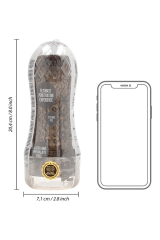 Masturbateur texturé Easy Rider - Transparent - 15,5 cm