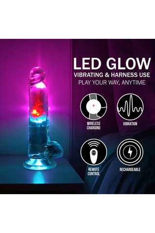 Vibromasseur RealRock - Transparent - 17 cm