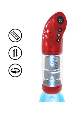 Masturbateur StrokeMate - Rouge - 17 cm