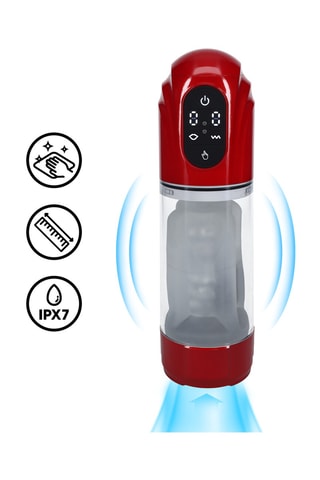 Pompe masturbatrice automatique Technothrust - Rouge - 17 cm