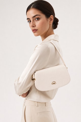 Leren Handtas Sirocco - Ecru