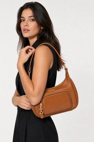 Leren Trendy Handtas Mistraline - Bruin