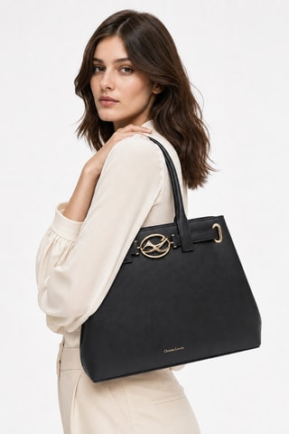 Leren Handtas Rocaille - Zwart
