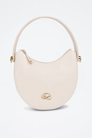 Leren Trendy Handtas Sirocco - Ecru