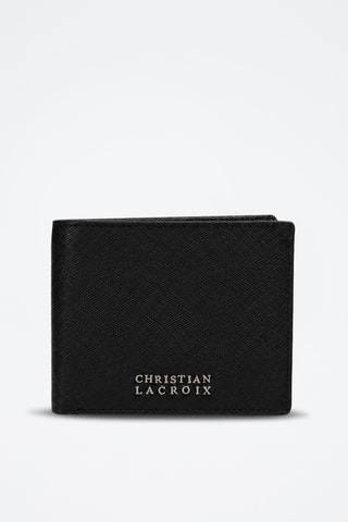 Saffianoleren Portefeuille Rocca - Zwart
