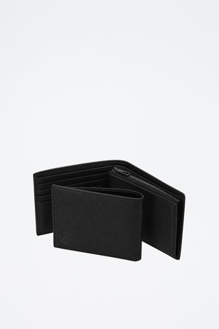 Saffianoleren Portefeuille Rocca - Zwart