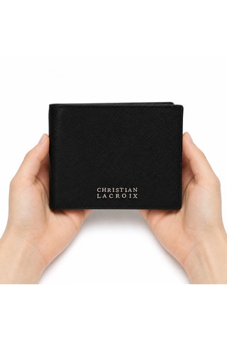 Saffianoleren Portefeuille Rocca - Zwart
