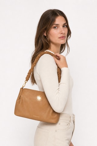Leren Trendy Handtas Calisson - Camel