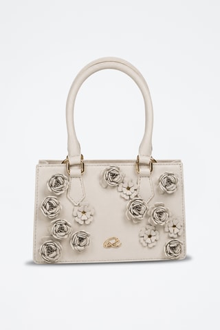 Leren Shopper Parade - Ecru