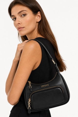 Leren Trendy Handtas Mistraline - Zwart