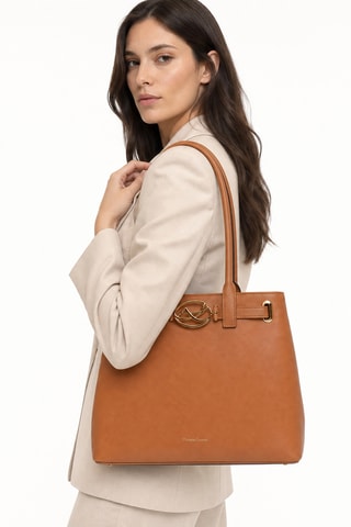 Leren Handtas Rocaille - Bruin