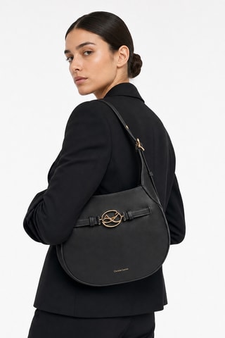 Leren Trendy Handtas Rocaille - Zwart