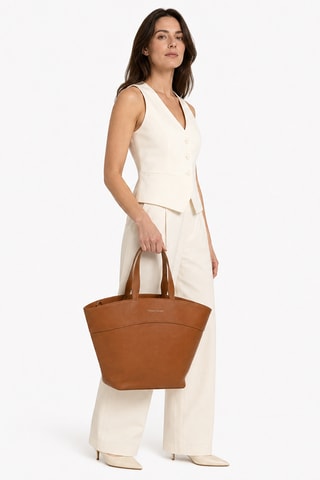 Leren Shopper Mielys - Bruin