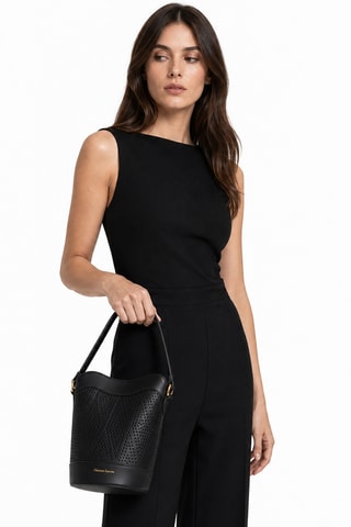 Leren Trendy Handtas Nebula - Zwart