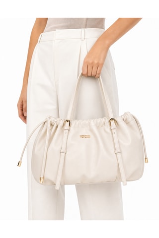 Leren Handtas Ciselia - Ecru