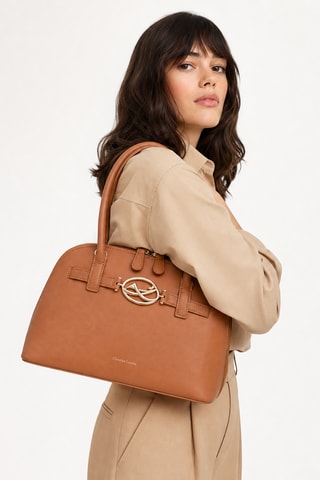 Leren Handtas Rocaille - Bruin