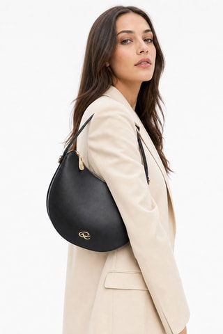 Leren Trendy Handtas Sirocco - Zwart