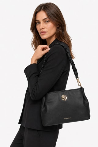 Leren Trendy Handtas Calisson - Zwart