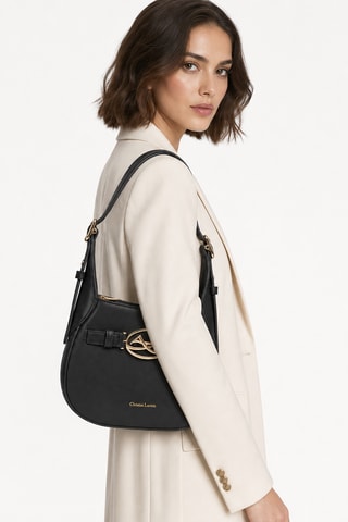Leren Trendy Handtas Rocaille - Zwart