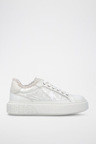 Zapatillas forradas de piel con plataforma Yoko 21 - Blanco