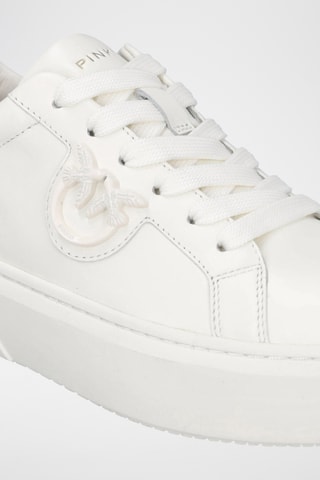 Zapatillas de piel con plataforma - Blanco