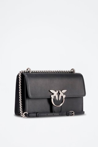Bandolera de piel Love One Classic - Negro