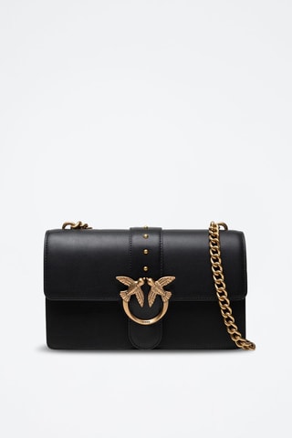 Bandolera de piel Love Classic Icon - Negro