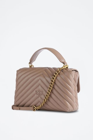 Bolso de piel Love Lady Puff - Dorado
