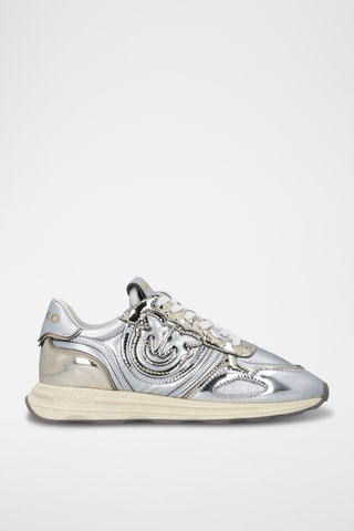 Zapatillas de piel con plataforma - Blanco
