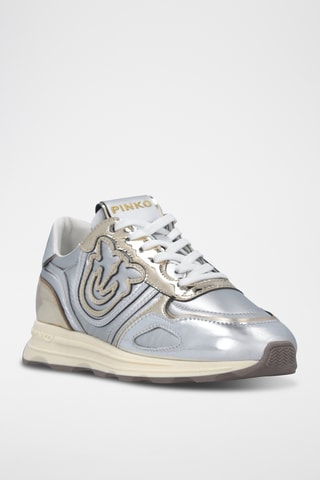 Zapatillas de piel con plataforma - Blanco