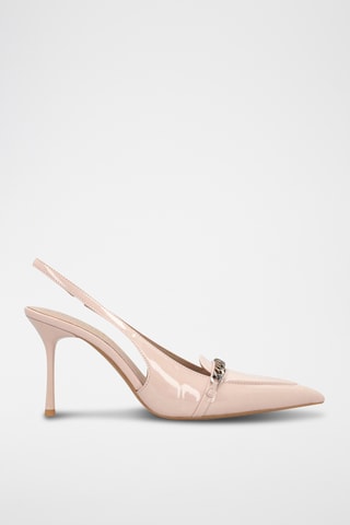 Zapatos con brillo de tacón - Blanco