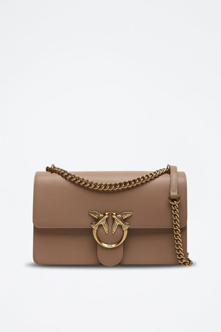 Bandolera de piel - Beige