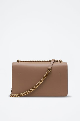Bandolera de piel - Beige
