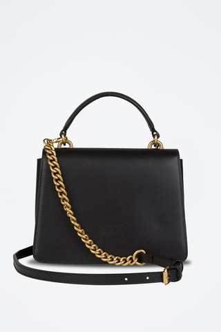 Bandolera de piel Love One - Negro