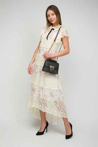 Bandolera de piel Love One - Negro