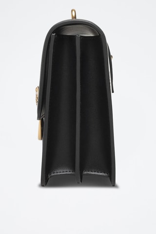 Bandolera de piel bovina Love Classic - Negro